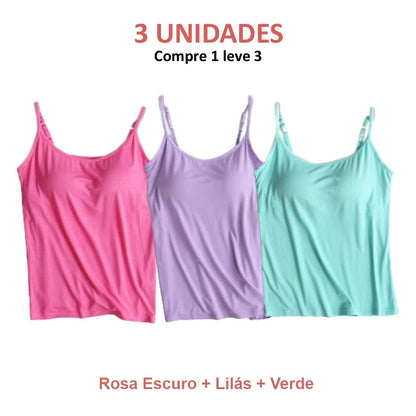 BLUSA RELATA  COM SUTIÃ EMBUTIDO (COMSRE 1 LEVE 3)
