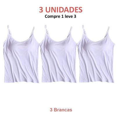 BLUSA RELATA  COM SUTIÃ EMBUTIDO (COMSRE 1 LEVE 3)