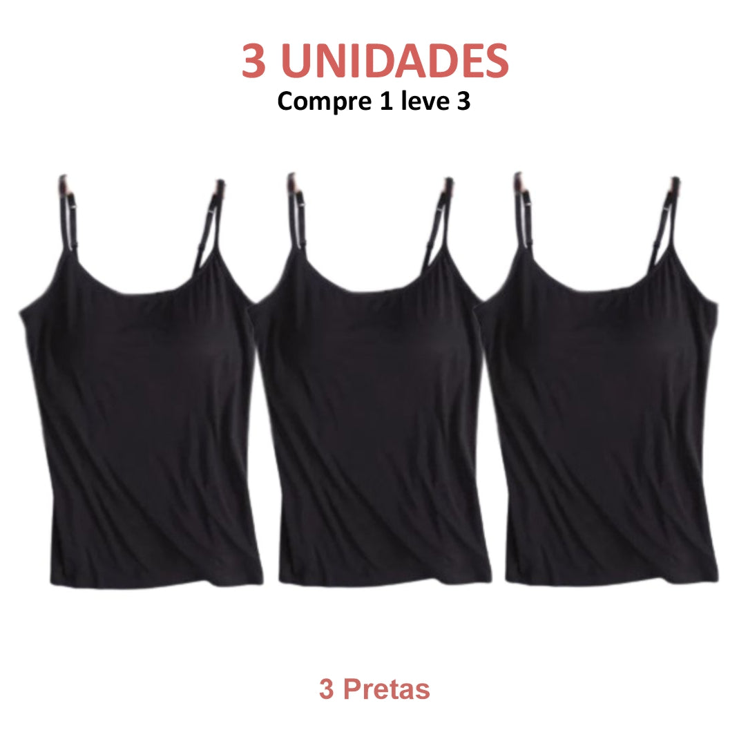 BLUSA RELATA  COM SUTIÃ EMBUTIDO (COMSRE 1 LEVE 3)