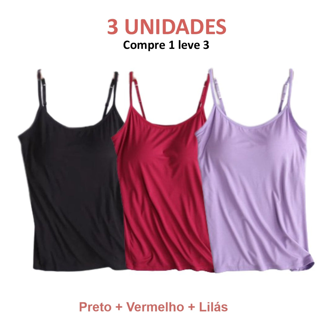 BLUSA RELATA  COM SUTIÃ EMBUTIDO (COMSRE 1 LEVE 3)