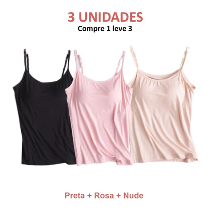 BLUSA RELATA  COM SUTIÃ EMBUTIDO (COMSRE 1 LEVE 3)