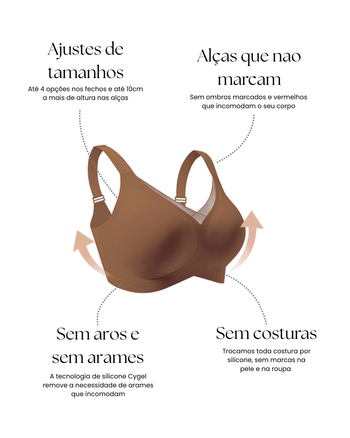 Sutiã Elegance Slus Size - Sofisticação sem Aros